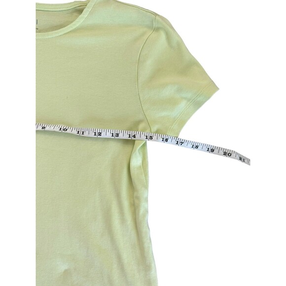 J Jill Pima Cotton Basic T XS Lime Neon Green T Shirt Top - Picture 7 of 7